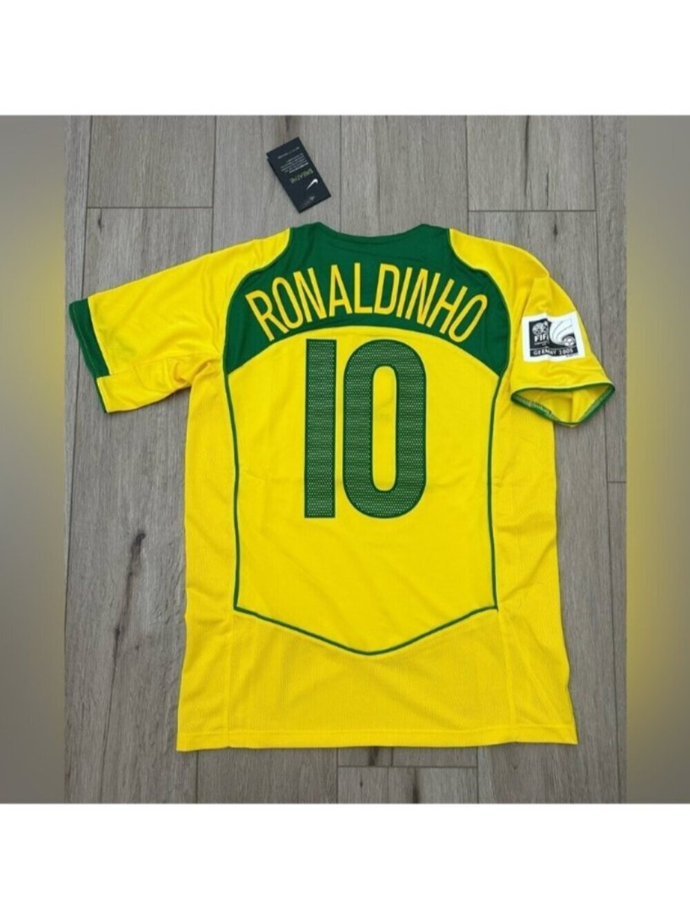 Brazil Ronaldinho Jersey 2005 Yellow